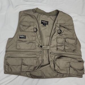Guide series men's size medium green Pocketed supplies vest #CD3